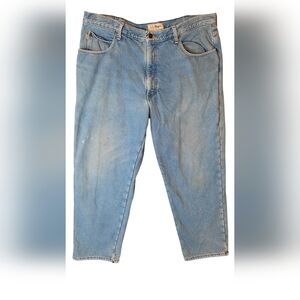 L.L. Beans Jeans 40x30 Mens Blue Denim Relaxed Fit Lined Outdoor Preppy